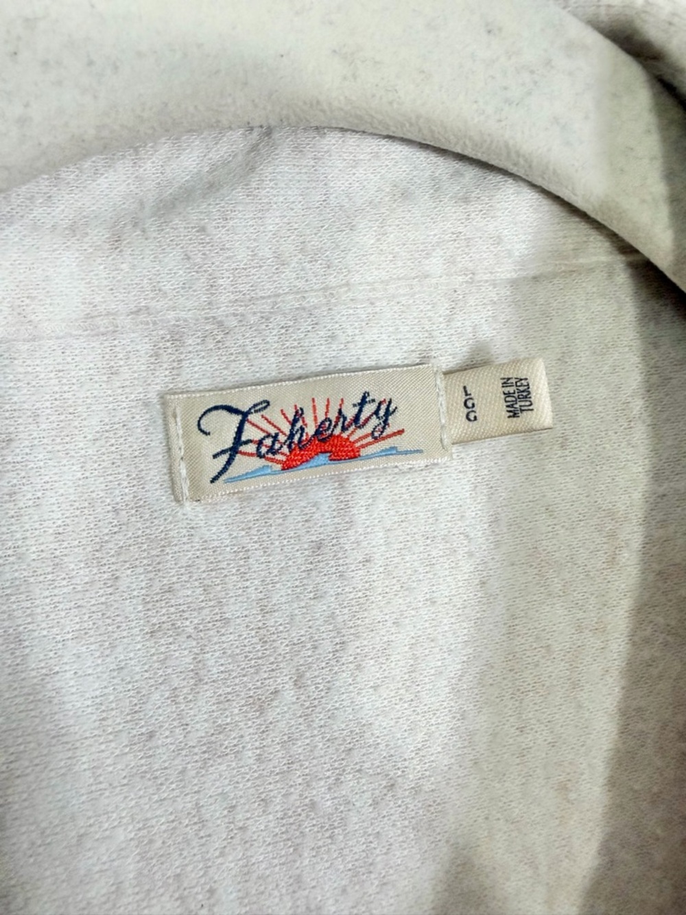 Faherty Legend Sweater Shirt Button Down Collar SOFT Off White Classic Women L - Picture 5 of 7